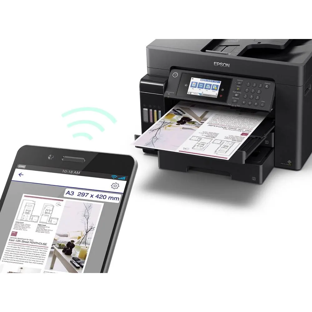 პრინტერი Epson C11CH71404 L15160 CIS, MFP, A3, WiFi, LAN, USB, Black