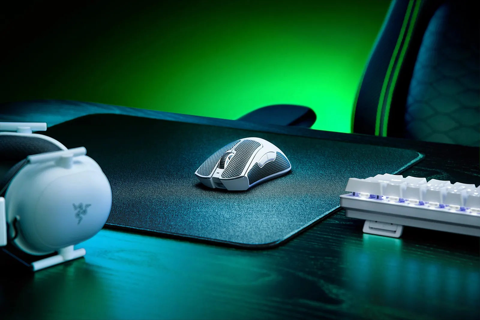 Razer Mouse Deathadder V3 Pro, USB-A/WL/BT, white