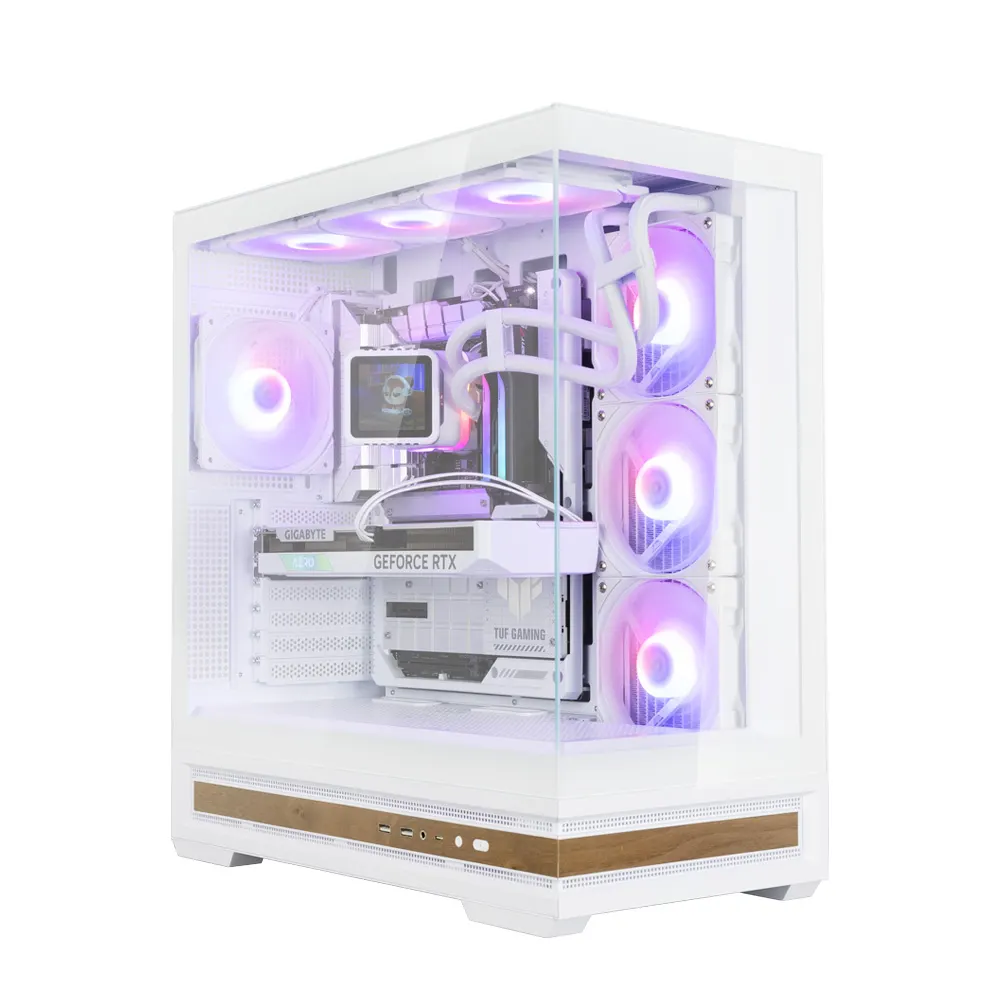 ქეისი Zalman PC case P40 NAMU without PSU, 2xUSB3.0, 1x Type C, 3x120mm ARGB Reverse, 1x120mm ARGB, VGA 420mm, LCS ready, TG Side/Front Panel, ATX, white