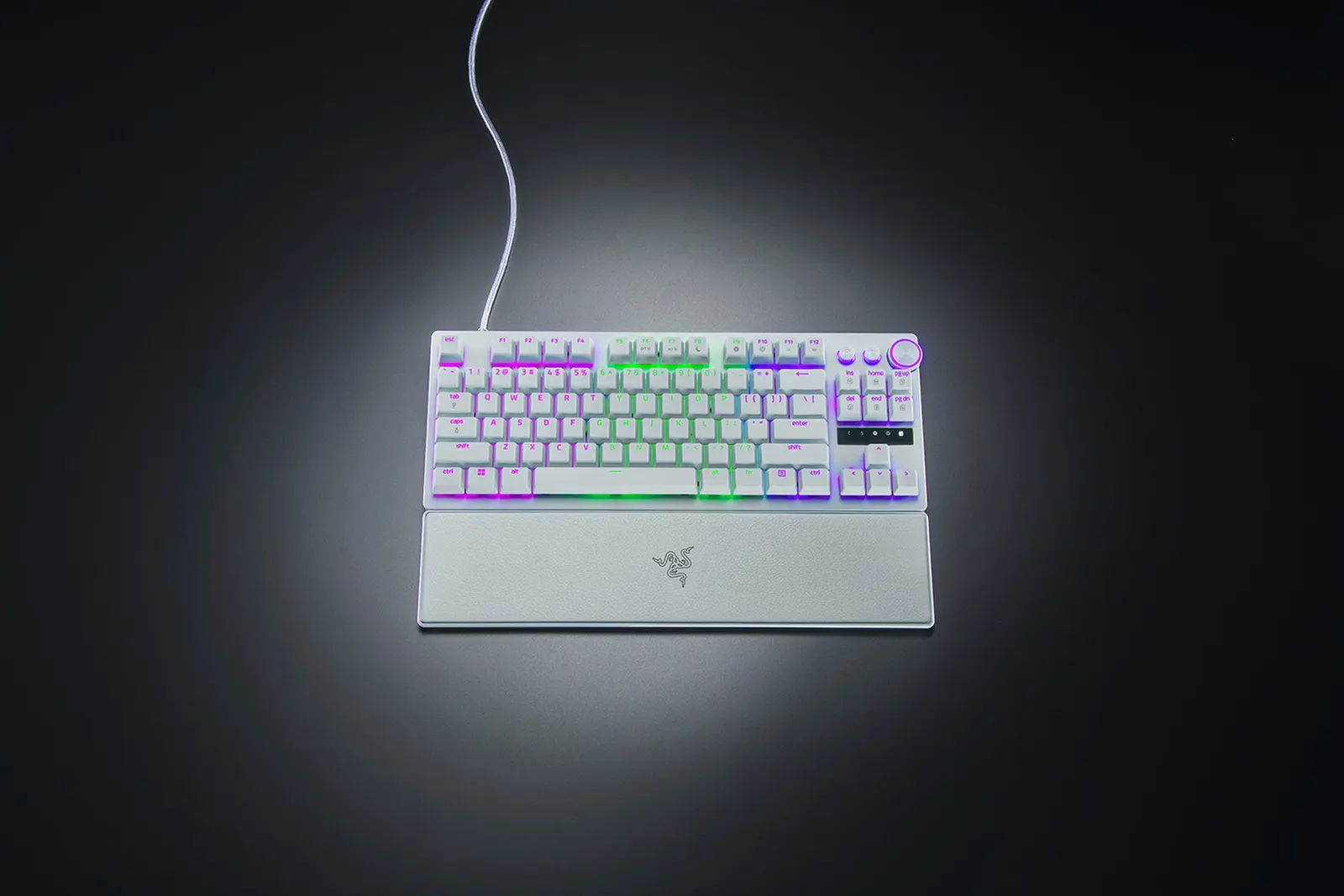 კლავიატურა Razer Keyboard mechanical Huntsman V3 Pro TKL, 84key, Analog Optical Switches, USB-A, EN, white