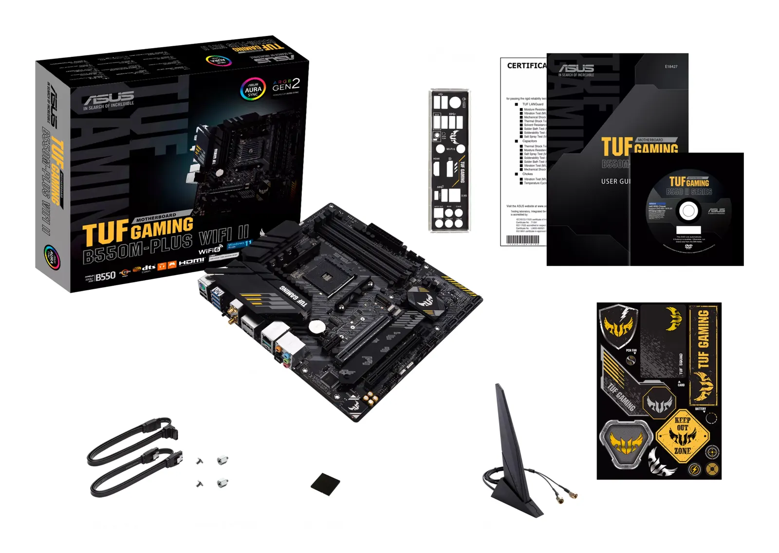 დედაპლატა ASUS Motherboard TUF GAMING B550M-PLUS WIFI II sAM4 B550 4xDDR4 M.2 HDMI DP Wi-Fi BT mATX