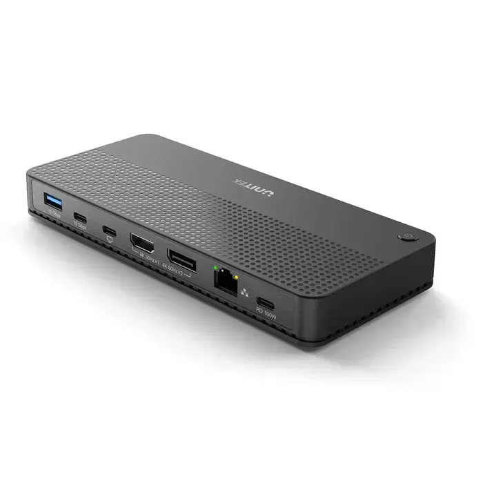 D1079A, UNITEK, Docking Station, 12-in-1 USB 4 (2*Type C 10Gb+USB 10Gb+2*USB+SD/Micro+DP+HDMI 8K+Audio+1Gb Lan+PD 100W), Bla