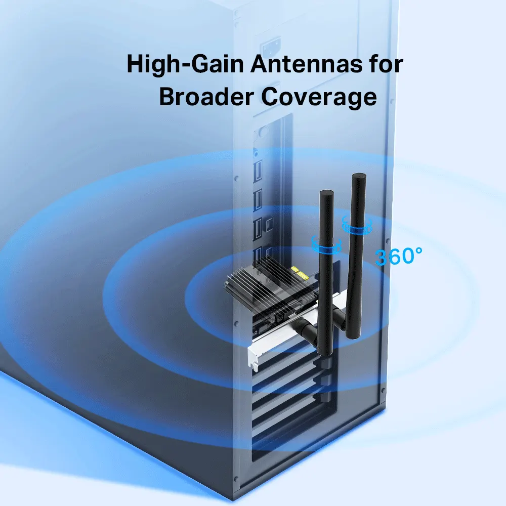 Wi-Fi ადაპტერი TP-Link, Archer TX50E, AX3000 Wi-Fi 6 Bluetooth 5.2 PCIe Adapter