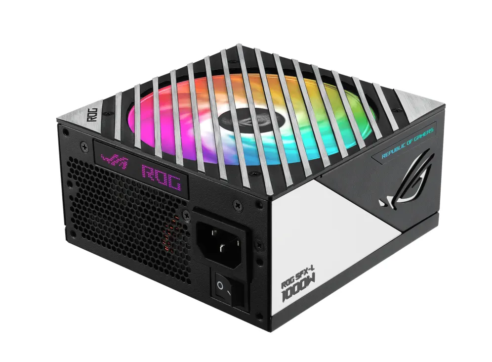 კვების ბლოკი ASUS ROG LOKI (1000W), >90%, 80+ Platinum, 135mm, 1xMB 24pin(20+4), 2xCPU 8pin(4+4), 4xMolex, 6xSATA, 3xPCIe 8pin(6+2), 1xPCIe GEN5, Fully Modular, SFX-L, ROG-LOKI-1000P-SFX-LGAMING