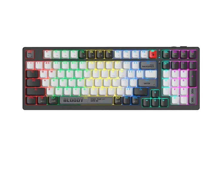 კლავიატურა A4Tech Bloody WS98 Dual-Core Wireless Mechanical Keyboard BLMS Red Plus Switch Bloody Grey