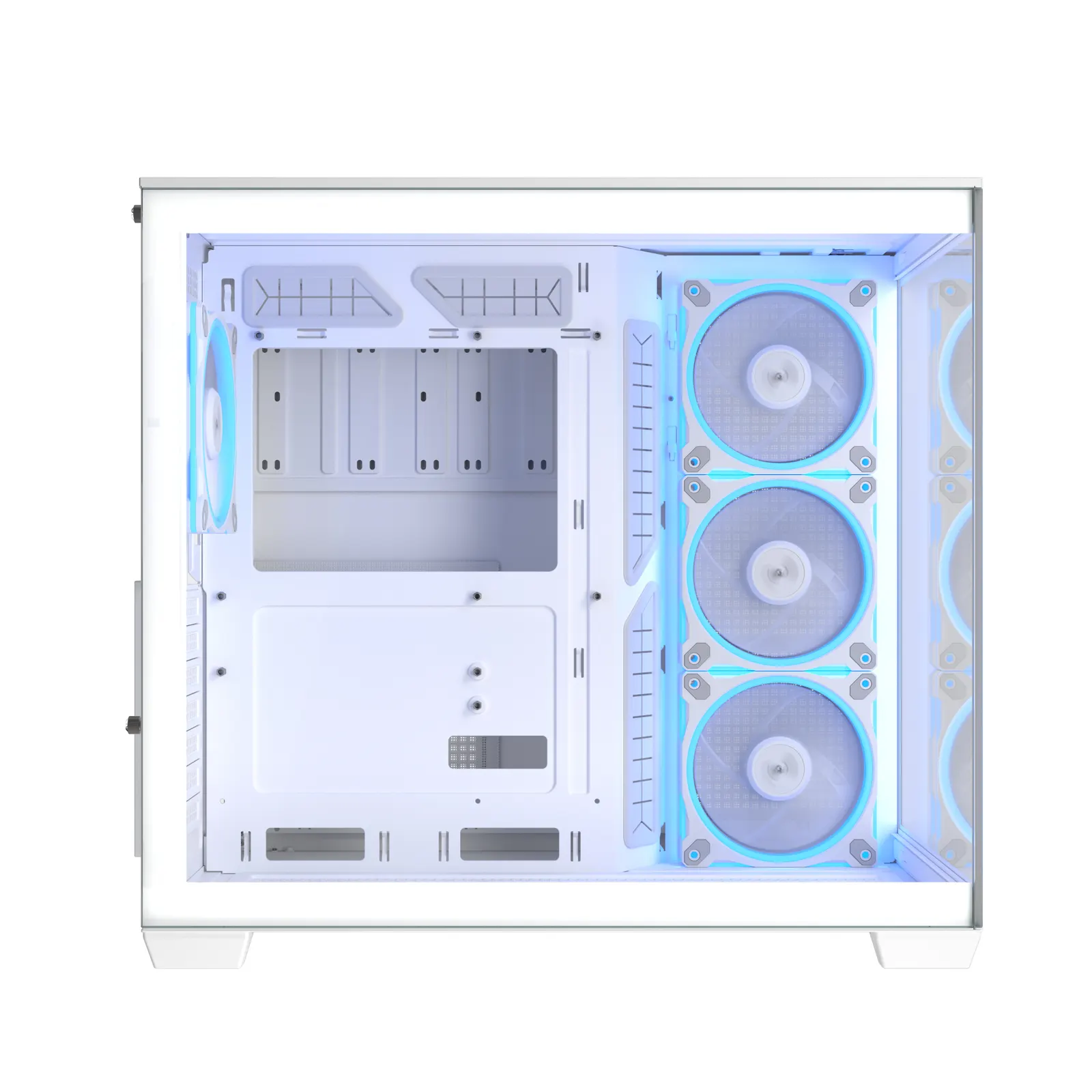 ქეისი ASUS A32 PLUS TG ARGB – Mid Tower | ATX/mATX/Mini-ITX | TG | 4×120mm ARGB Fans | GPU 420mm | CPU Cooler 165mm | 360mm Radiator | White