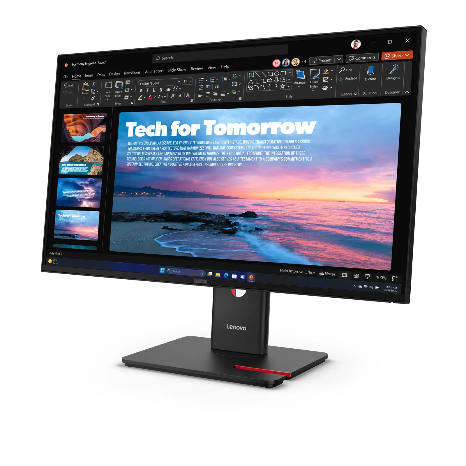 მონიტორი Lenovo ThinkVision T27QD-40, 27"2560x1440, IPS,120Hz,4ms, 1xHDMI,1xDP,1xDP Out, 1x RJ45,1xUSB-C Docking up to 100W, 3xUSB, Tilt,Swivel,Pivot,HAS,3Y