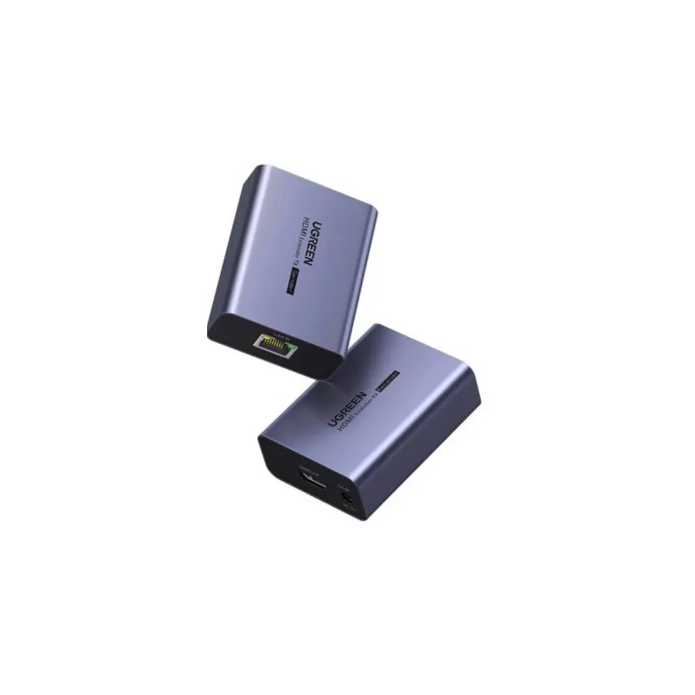 HDMI სიგნალის დამაგრძელებელი UGREEN CM455 (20519EU), HDMI Over Ethernet Extender 1080P 70m EU, Grey
