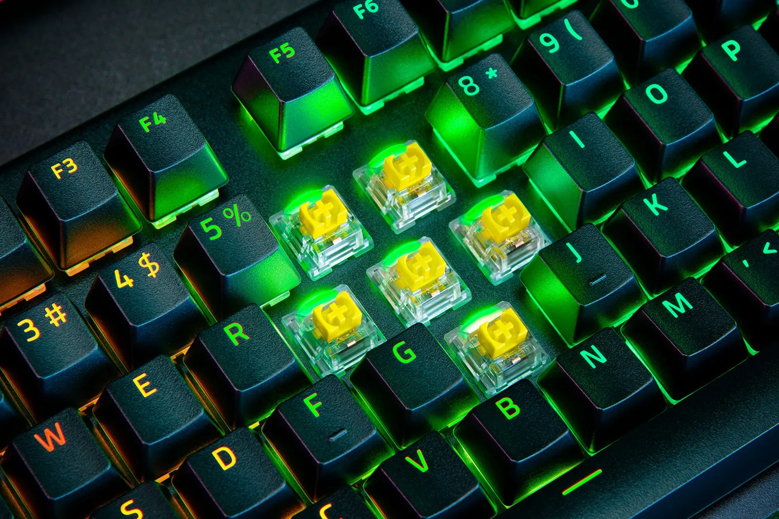 კლავიატურა Razer Keyboard mechanical BlackWidow V4 Pro 104key Yellow Switch, USB-A, EN, RGB, black