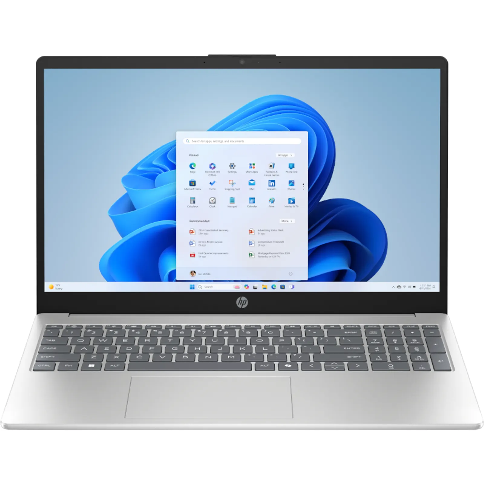 HP 15 15-fd1019ci, 15.6", Core 3-100U, 8GB, 512GB, Natural Silver