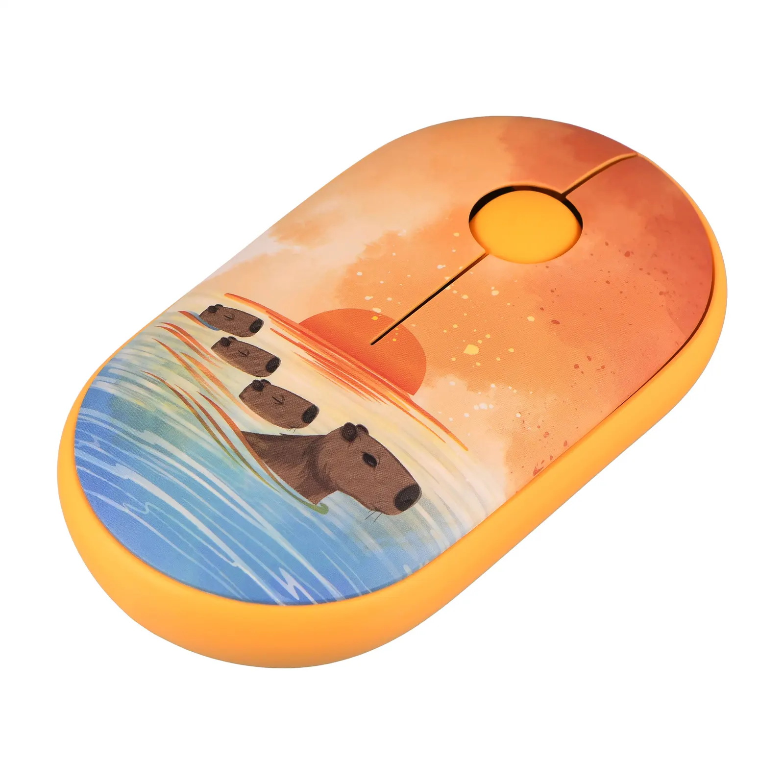 მაუსი 2E Mouse MF300 CAPYBARA:SUNSET Silent WL BT, Yellow