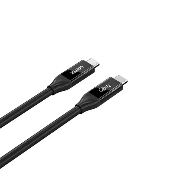 C14100ABK01-2M UNITEK 2M Full Featured USB4 CM To USBC Cable 40Gbps/8K 60Hz/240W