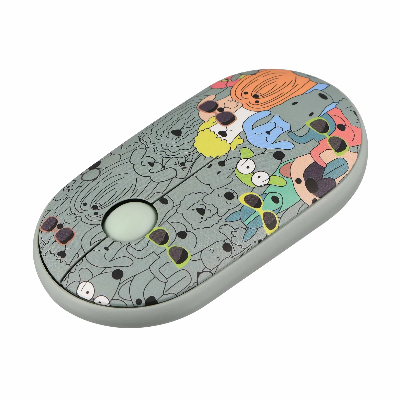 მაუსი 2E Mouse MF300 PETS:DOGS Silent WL BT, Green