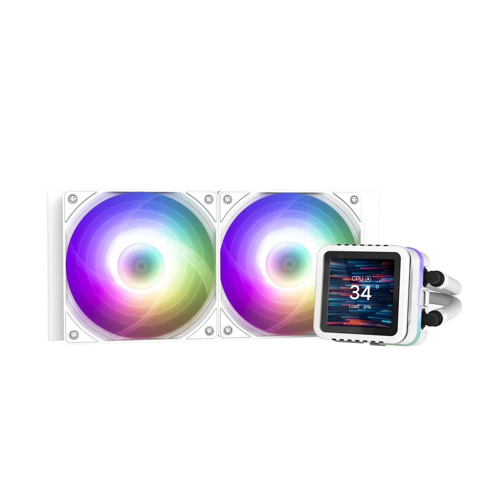 ქულერი Zalman LCS Alpha 2DS A24 ARGB, LGA1851, 1700, 1200, 115x, AM5, AM4, TDP 320W, white