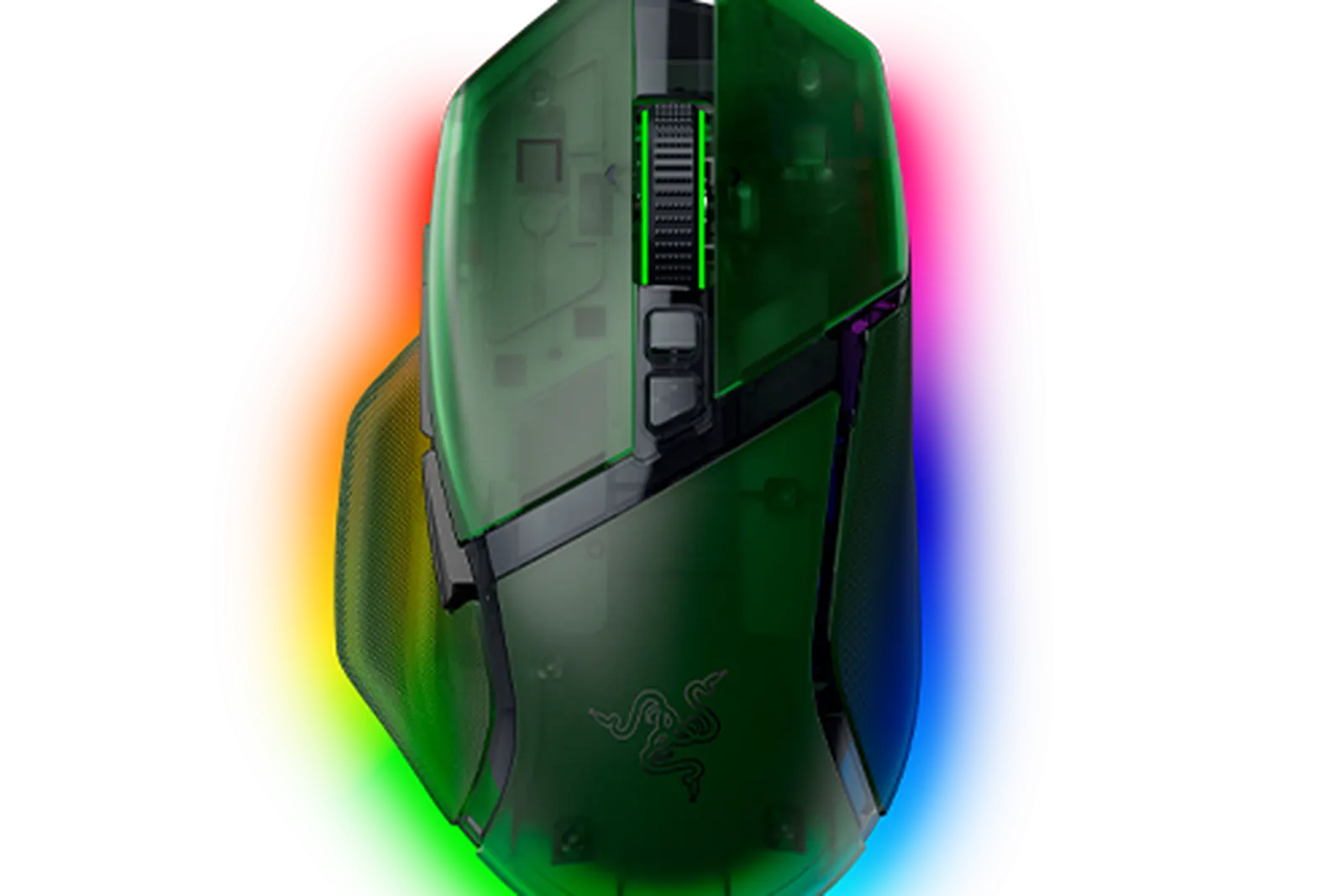 მაუსი Razer Mouse Basilisk V3 Pro 35K, RGB, USB-A/WL/BT, Phantom Green Ed