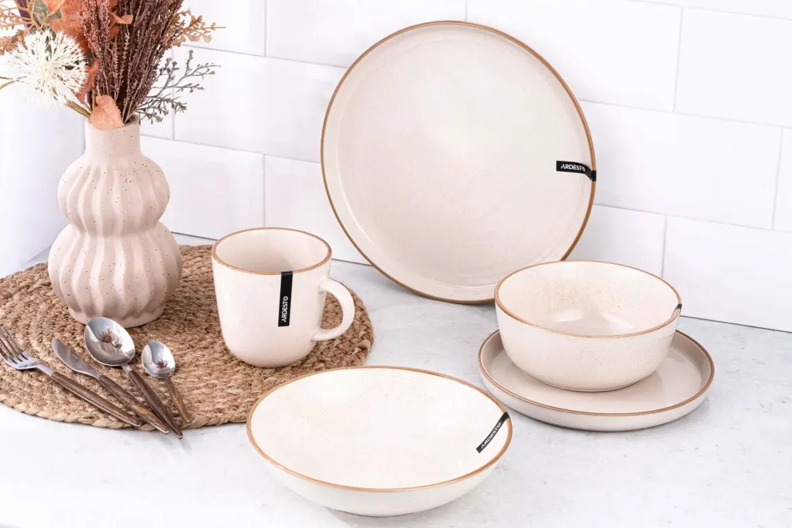 ფინჯანი Ardesto Mug Apulia, 450ml, ceramic, creamy