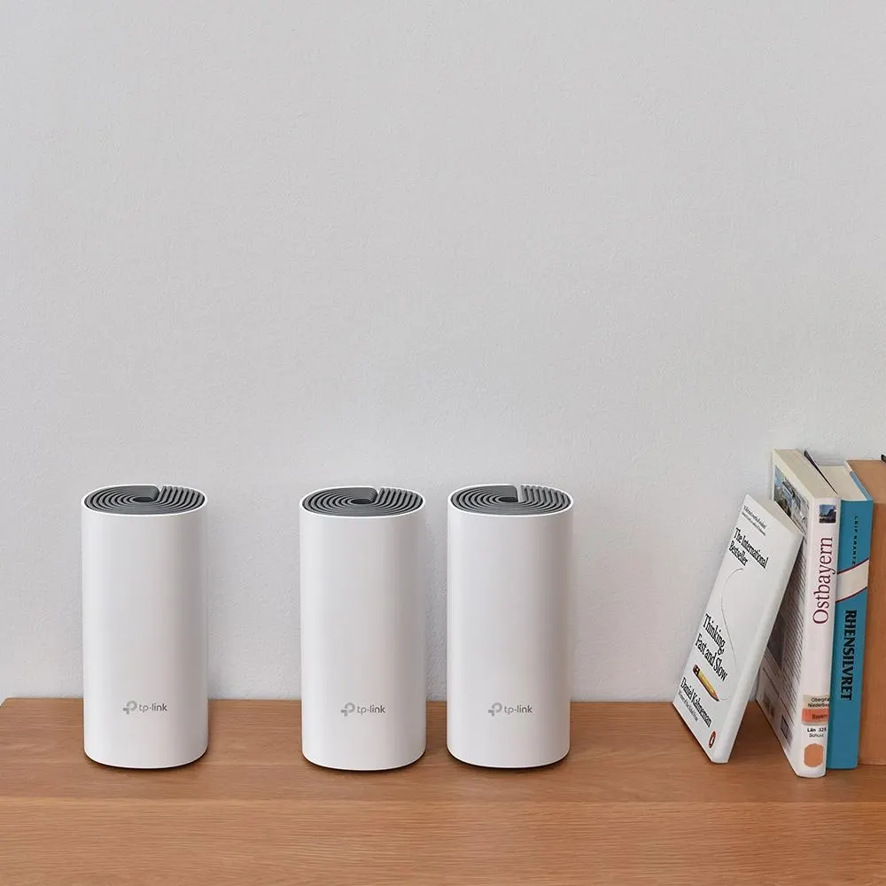 TP-Link, Deco E4(3-pack), AC1200 Whole Home Mesh Wi-Fi System