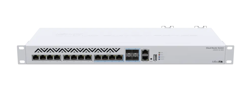 მართვადი სვიჩი - CRS312, L3, 4C, 8XG, MikroTik CRS312-4C+8XG-RM