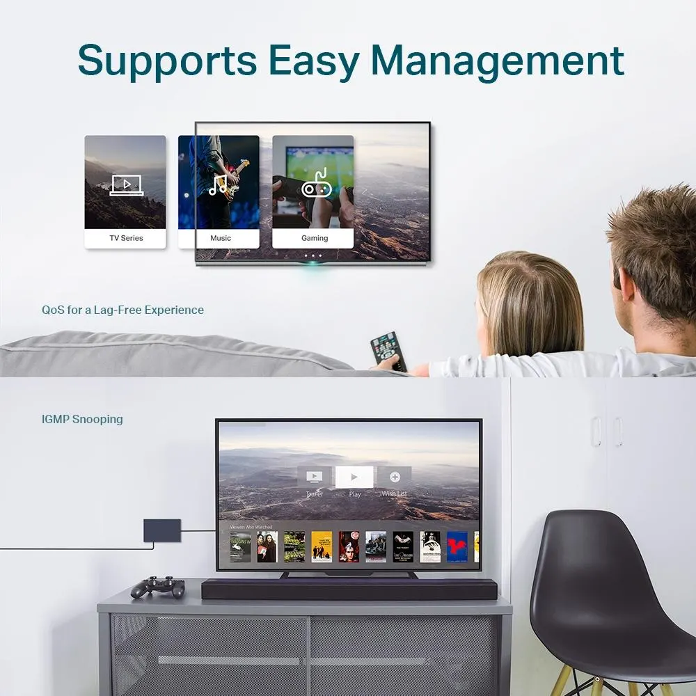 TP-Link, TL-SG108E, 8-Port Gigabit Easy Smart Switch
