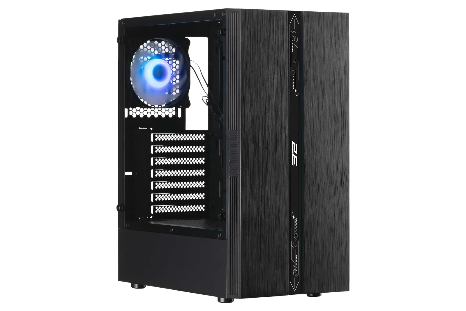 ქეისი 2E GAMING Computer case RUNA (G2107) MidT, 2xUSB2.0, 1xUSB3.0,1x120mm ARGB+ ARGB strip,TG (side panel),without PSU,black