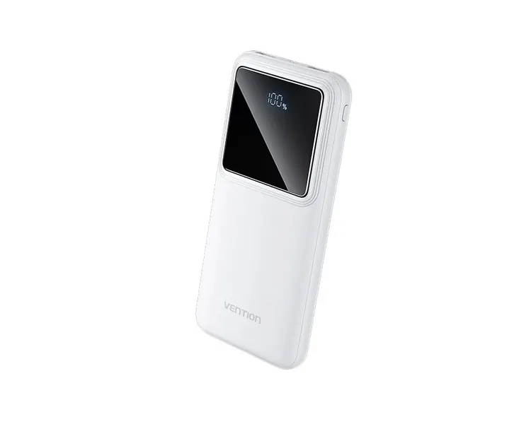 პორტატული დამტენი Vention FHKW0 10.000mAh Power Bank 22.5W With LED Display White
