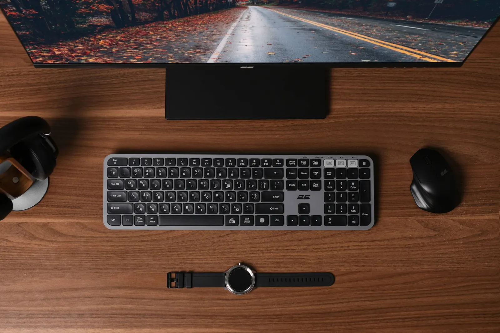 კლავიატურა Keyboard 2E KS240 WL BT Gray