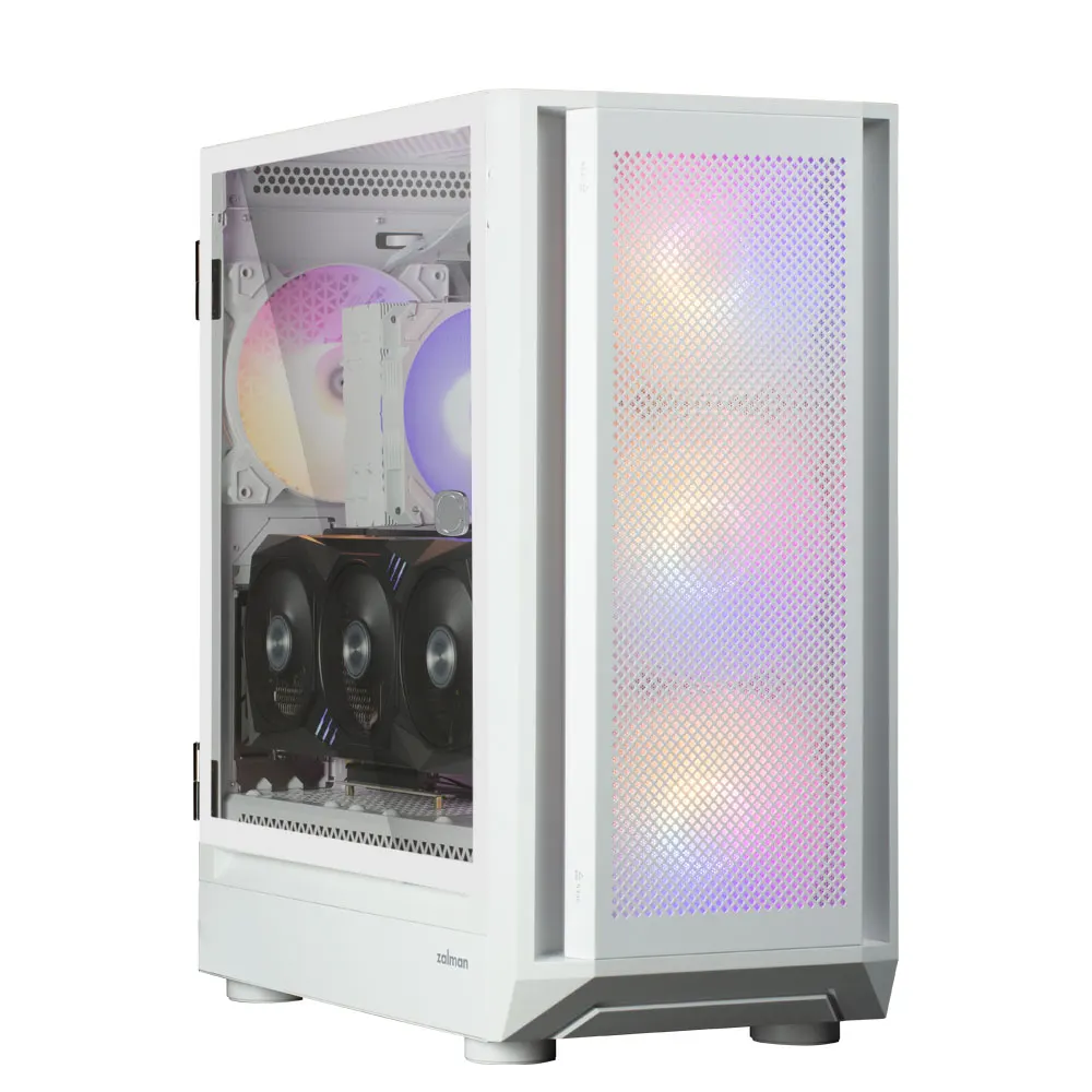 Zalman PC case I6 without PSU, 1xUSB3.0, 1xUSB2.0, 1xUSB Type-C, 4x140mm RGB, VGA 355mm, LCS ready, TG Side Panel, ATX, white