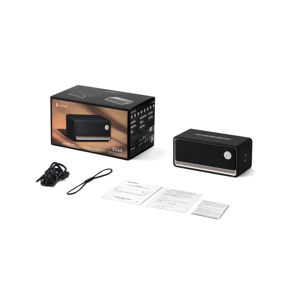 დინამიკი Edifier ES60, 34W, Bluetooth, Ambient Light Portable Speaker, Black