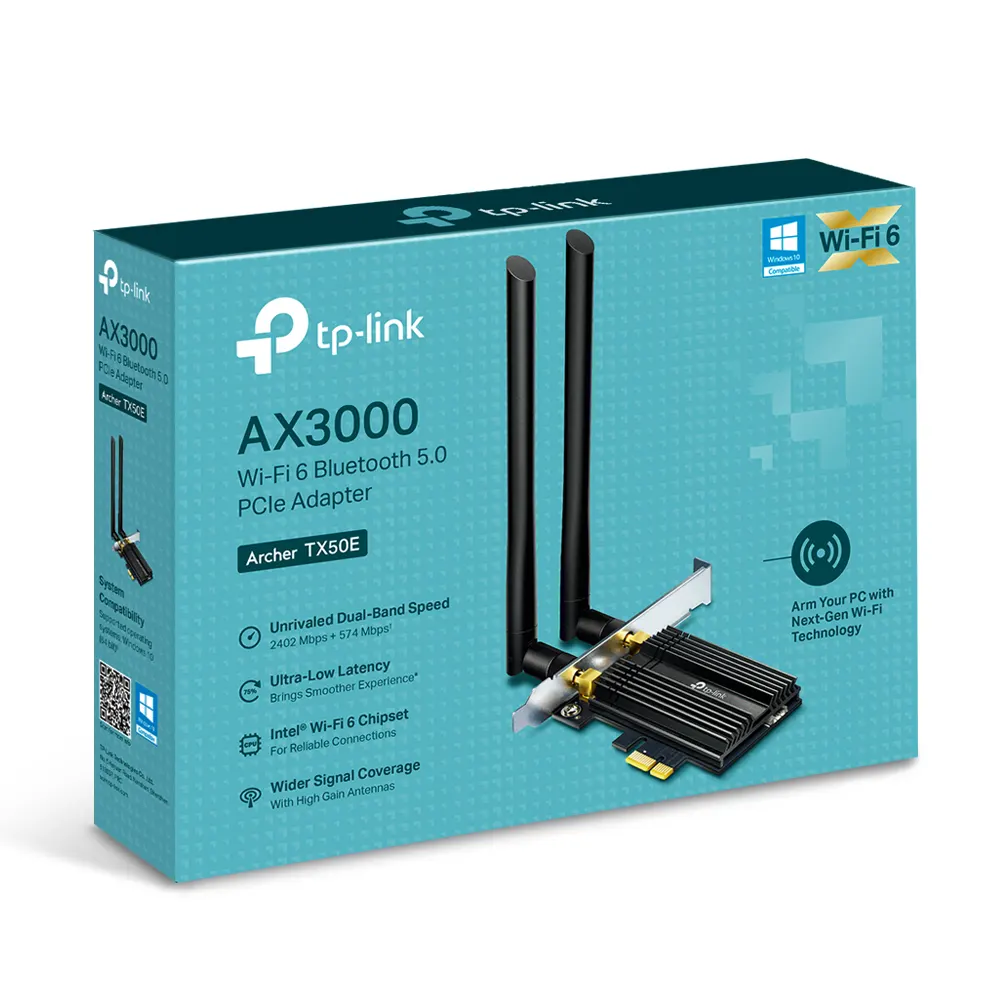 ქსელის ბარათი TP-Link Archer TX50E Wi-Fi Bt PCIe