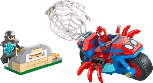 კონსტრუქტორი LEGO Spidey Spidey on his Motorcycle vs. Rhino 11206
