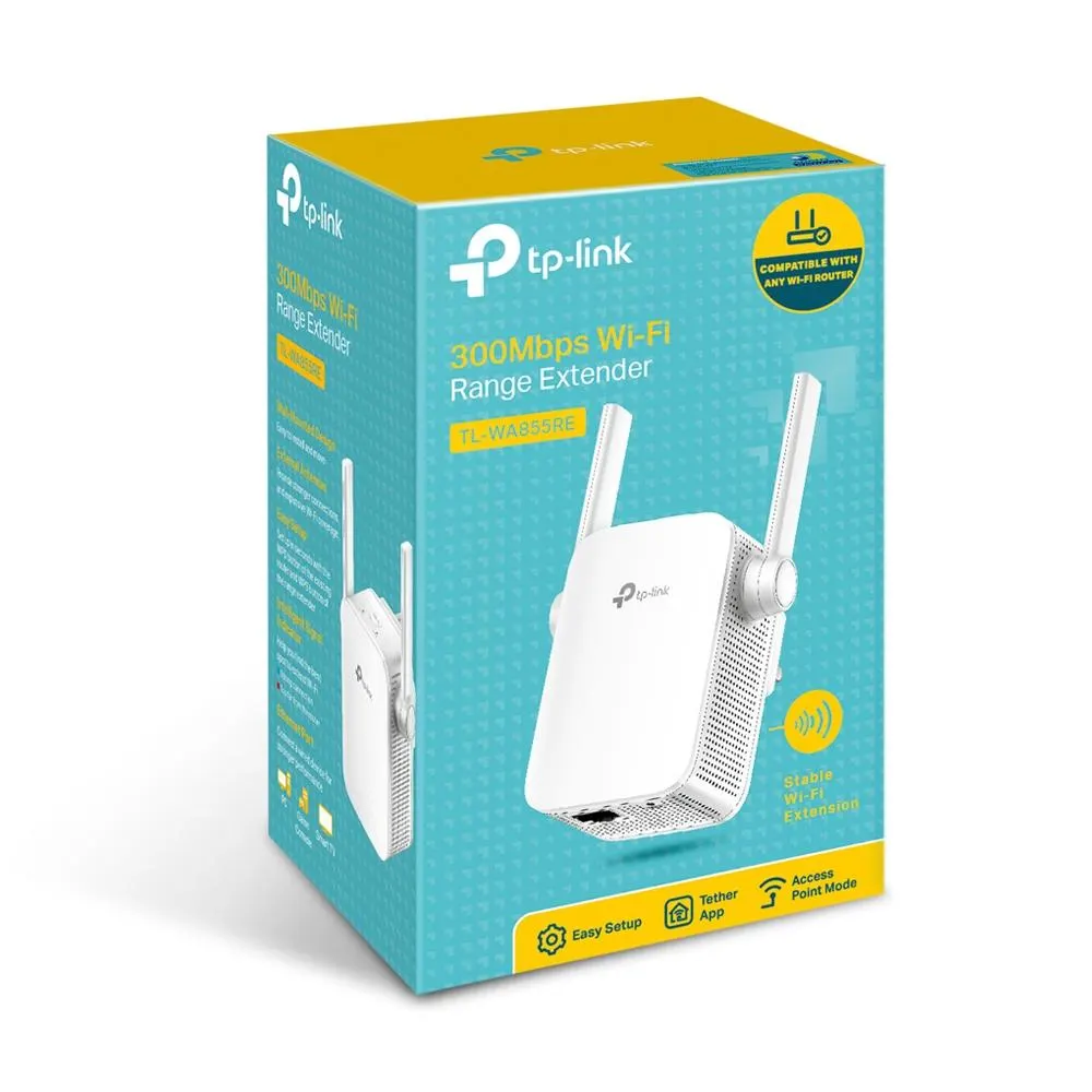 Wi-Fi გამაძლიერებელი TP-Link, TL-WA855RE, 300Mbps Universal Wireless N Range Extender