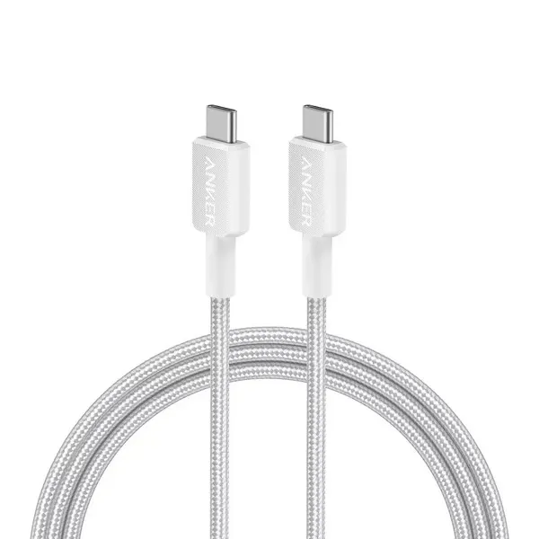 Type-C კაბელი Anker 322 USB-C to USB-C 0.9m White