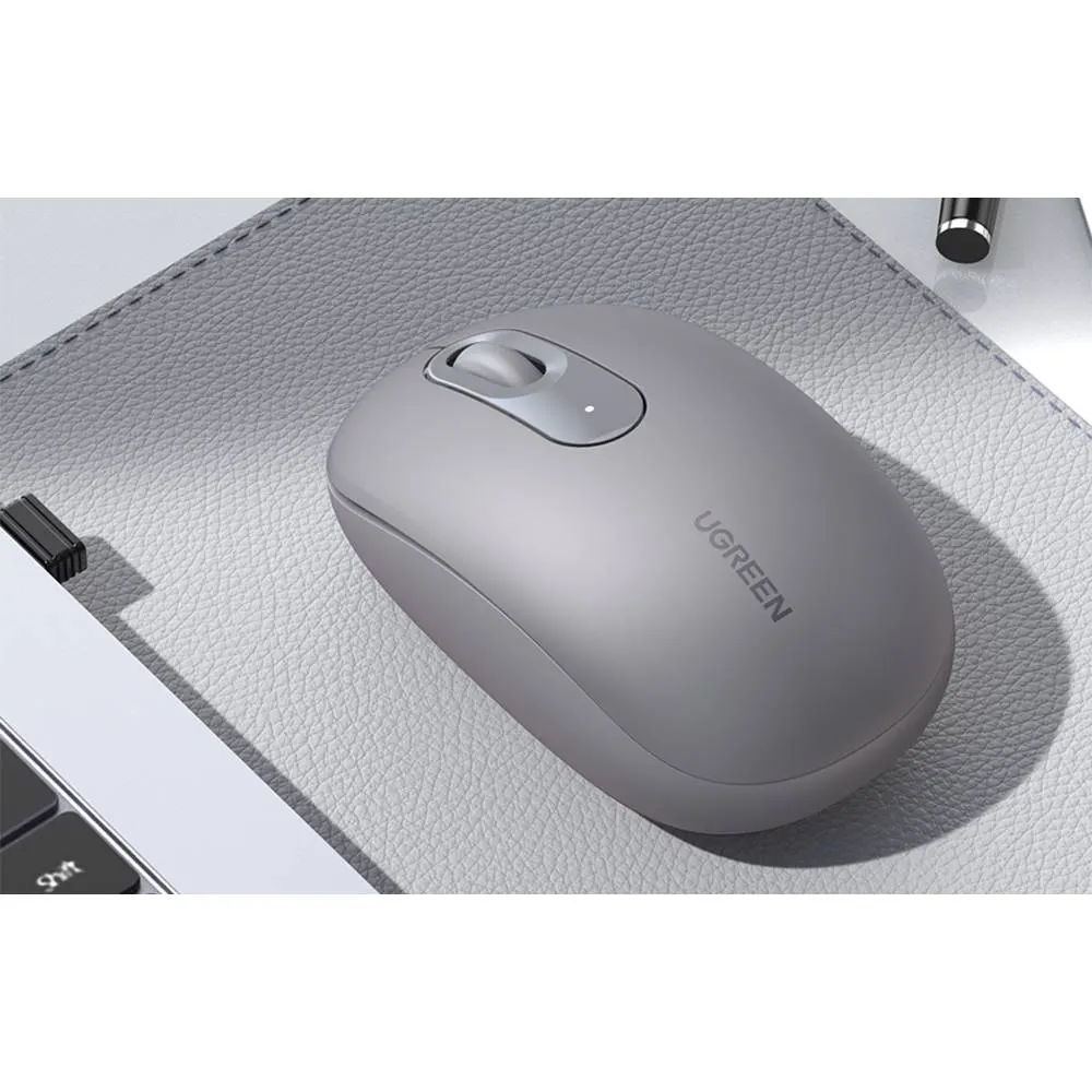 UGREEN MU105 (90669), Wireless, USB, Mouse, Moonlight Gray