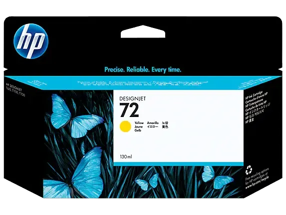 HP 72, Yellow DesignJet Ink Cartridge C9373A