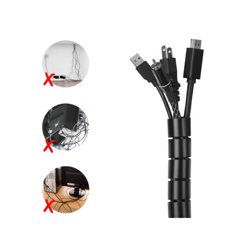 Cable manager UGREEN LP121 (30820) Cable Organizer, 5m, Black