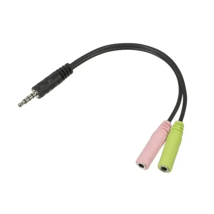 ACC-100, GENIUS, Audio Adapter Cable(2 x 3.5mm female mic headphone jack plug to 1 x 3.5mm male jack plug)