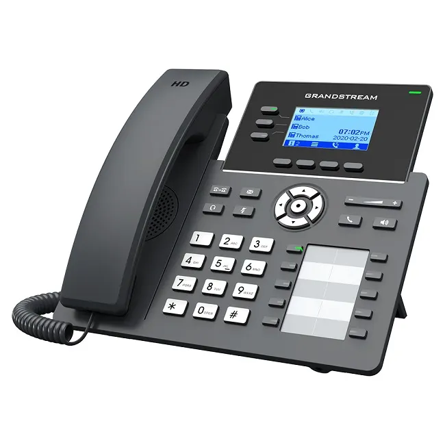 Grandstream GRP2604, Carrier-Grade IP Phones, 3 lines, 6 SIP accounts, 10 BLF keys, Dual 10/100/1000 Mbps Ethernet ports, HD audio (With PSU)