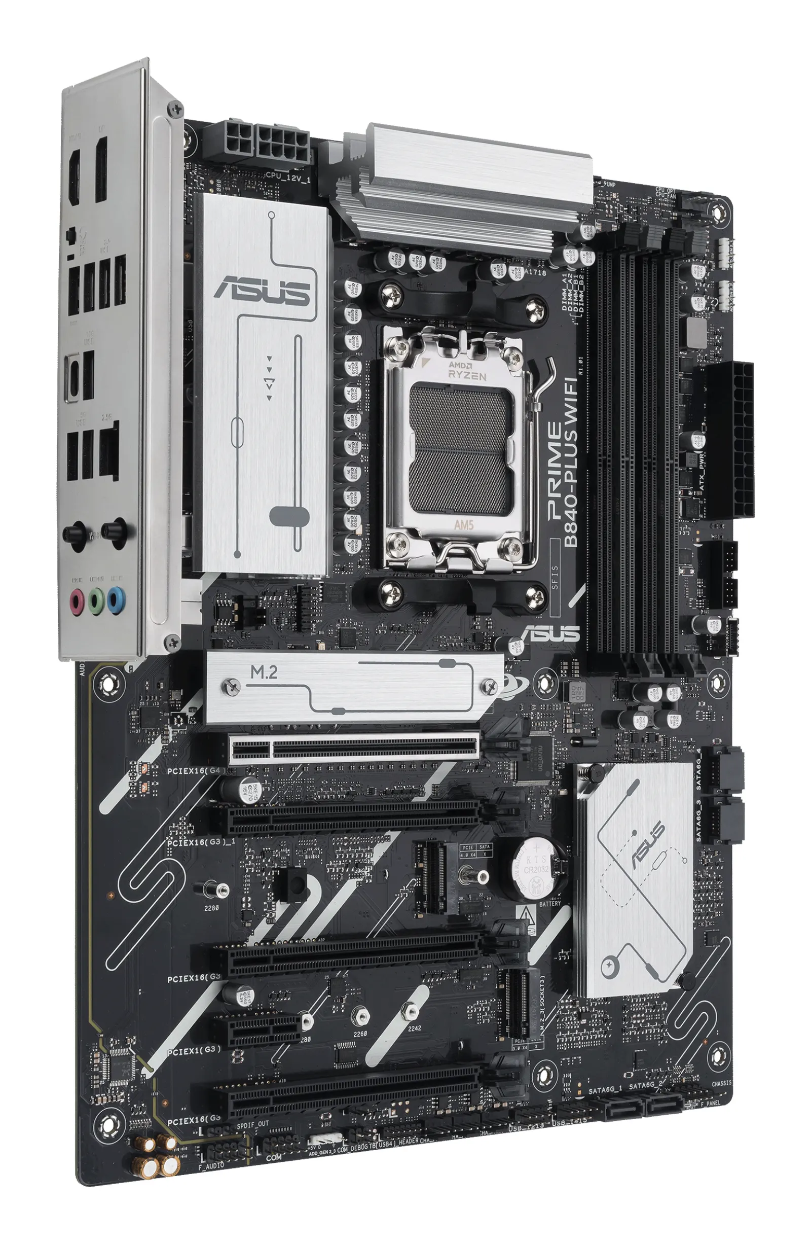 დედაპლატა ASUS Motherboard PRIME B840-PLUS WIFI sAM5 B840 4xDDR5 M.2 HDMI DP WiFi BT ATX
