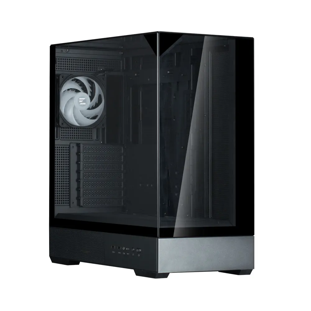 ქეისი Zalman PC case P40 Prism without PSU, 2xUSB3.0, 1xUSBType-C, 1x120mm ARGB, VGA 420mm, LCS ready, TG 3x Panels, ATX, black