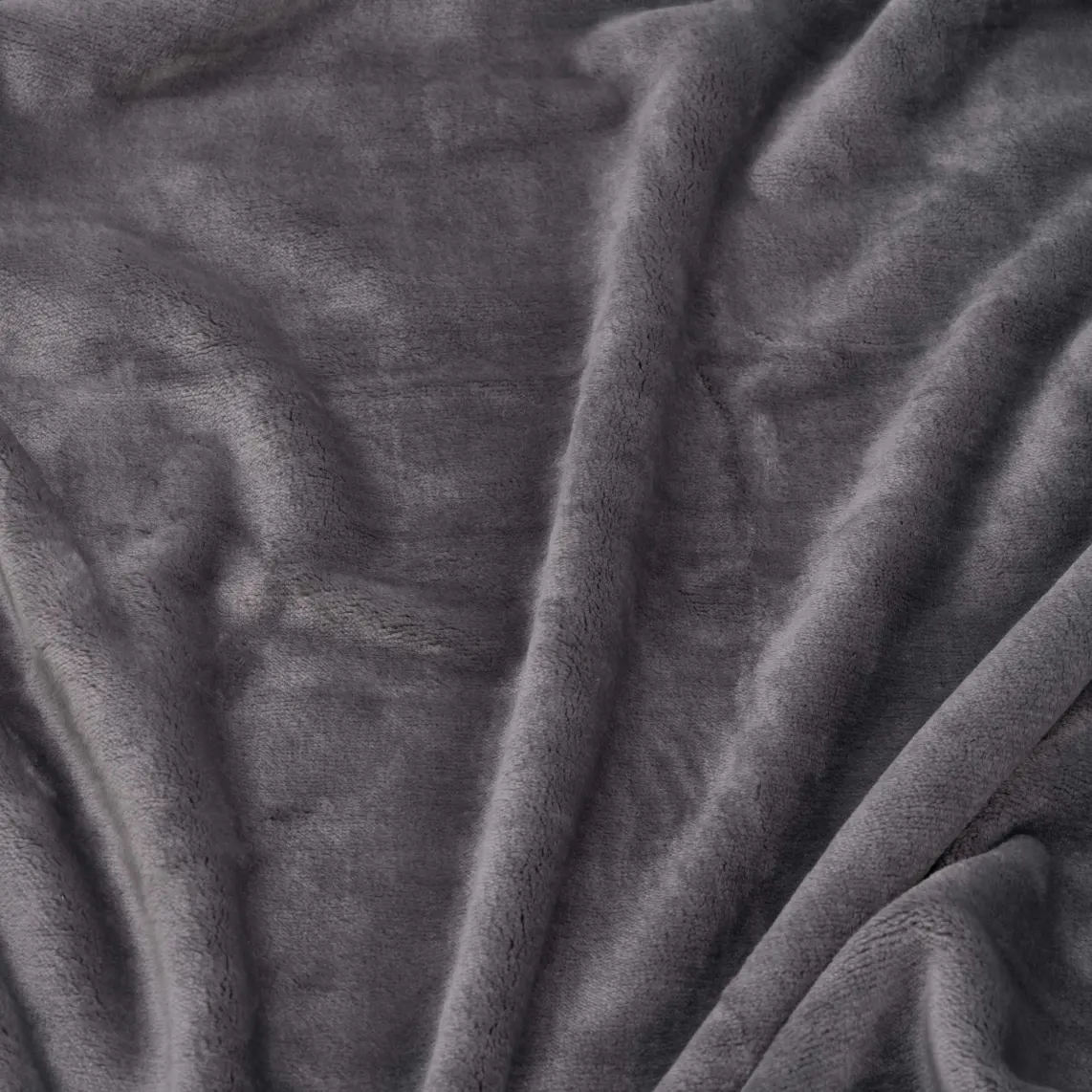 ARDESTO Delicate blanket 200x220cm, 100% polyester, light grey