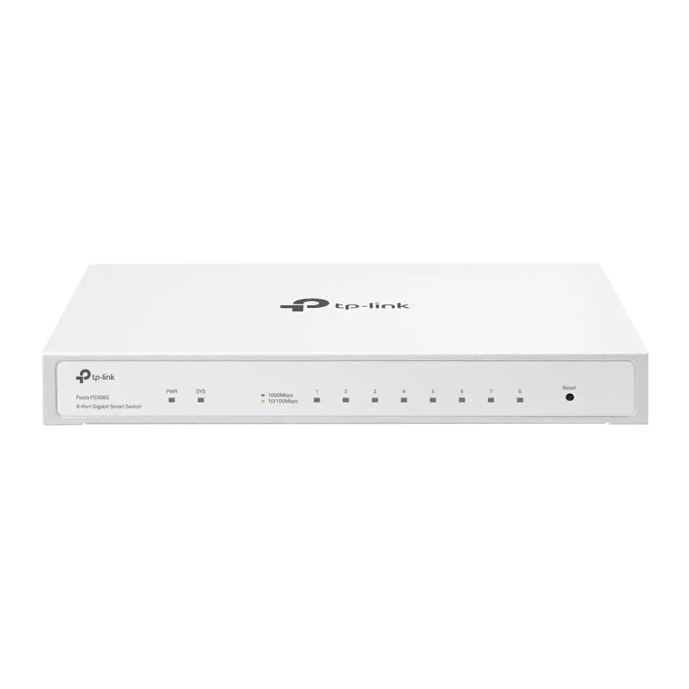 TP-Link, Festa FS308G, 8-Port 10/100/1000Mbps Smart Switch, Supports PoE input