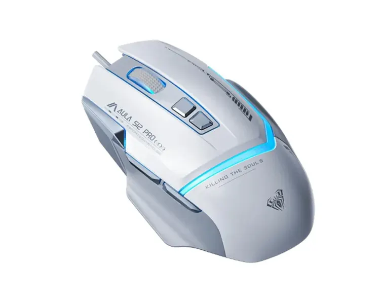 მაუსი AULA S12 Pro Wired RGB Gaming Mouse White/Gray
