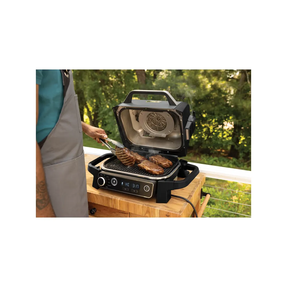 გრილი Ninja OG701EU, 2400W, WoodFire Outdoor Grill, Black/Silver