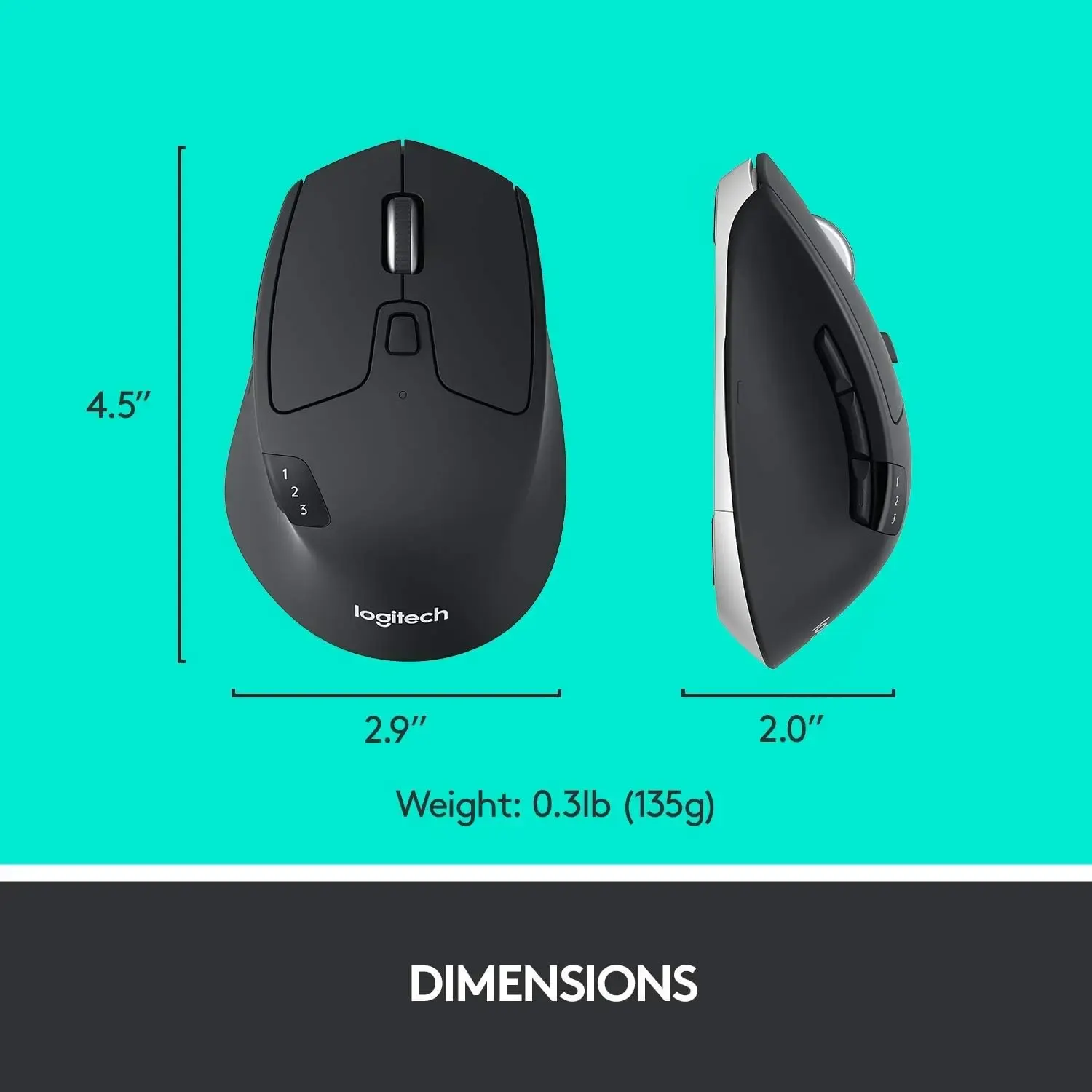 მაუსი logitech, M720, Mouse Black