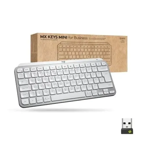 logitech, MX Keys Mini, Keyboard Pale Grey