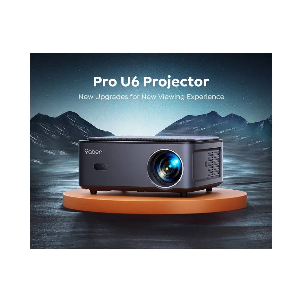 პროექტორი Yaber U6 Pro (AOSP) Home Cinema, FHD 1920x1080, 800Lm, Black
