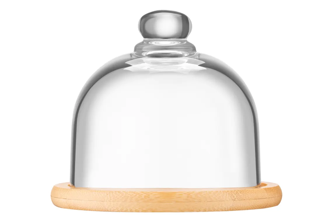 საცხობი ფორმა Ardesto dish with lid, 12cm, bamboo, glass, transparent