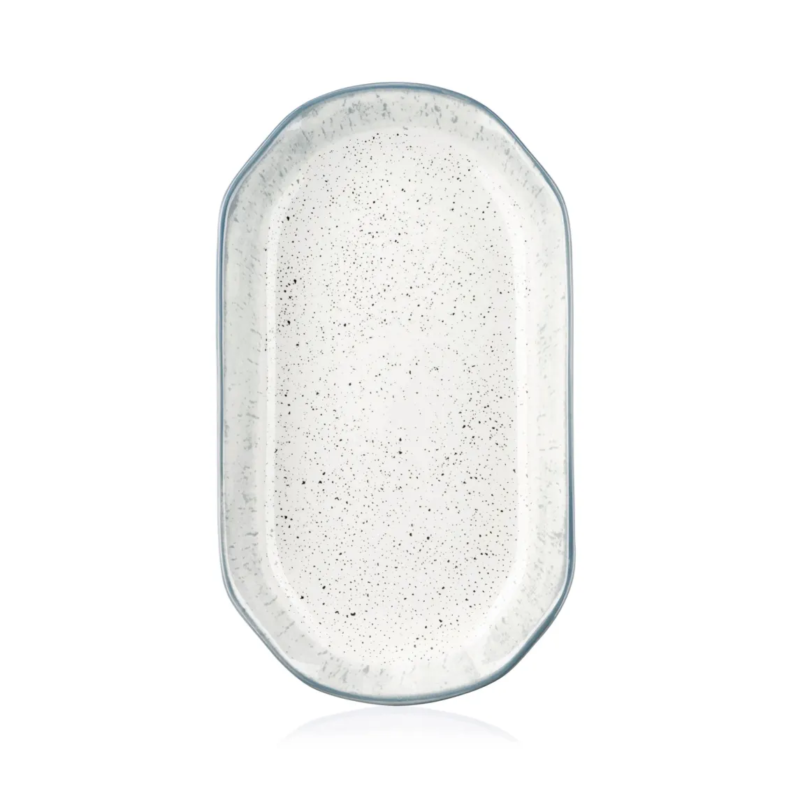 თეფში Ardesto Plate Siena, 32x18cm, porcelain, oval, white-gray
