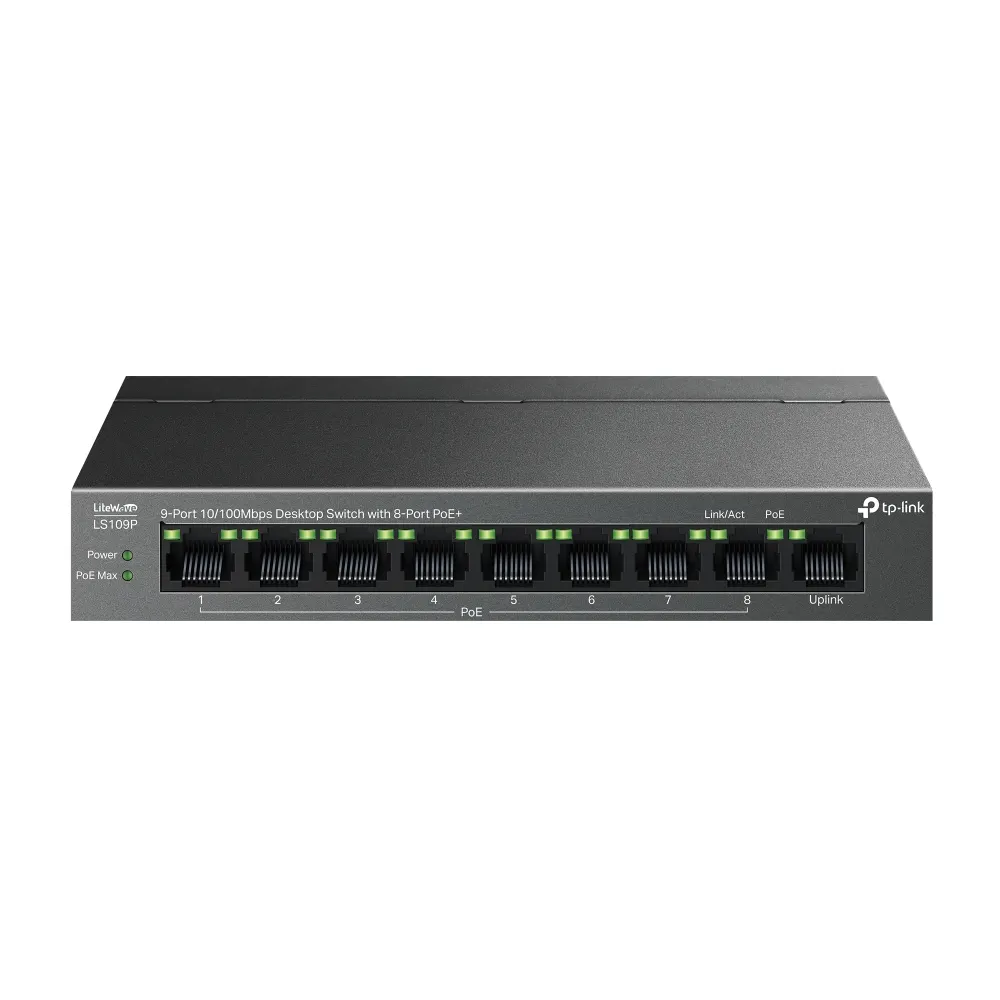 სვიჩი TP-link LS109P Switch Unmanaged PoE+