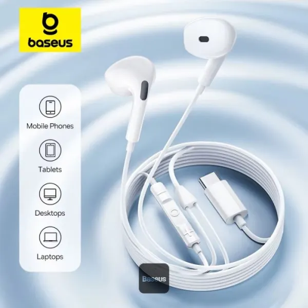 Baseus Encok CZ19 Wired In-ear White